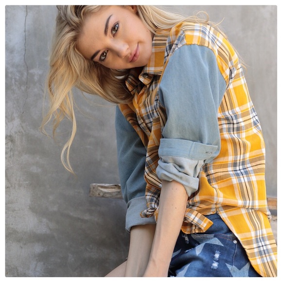 Rebel Flannel & Yellow Plaid Oversized Shirt - Picture 2 of 8